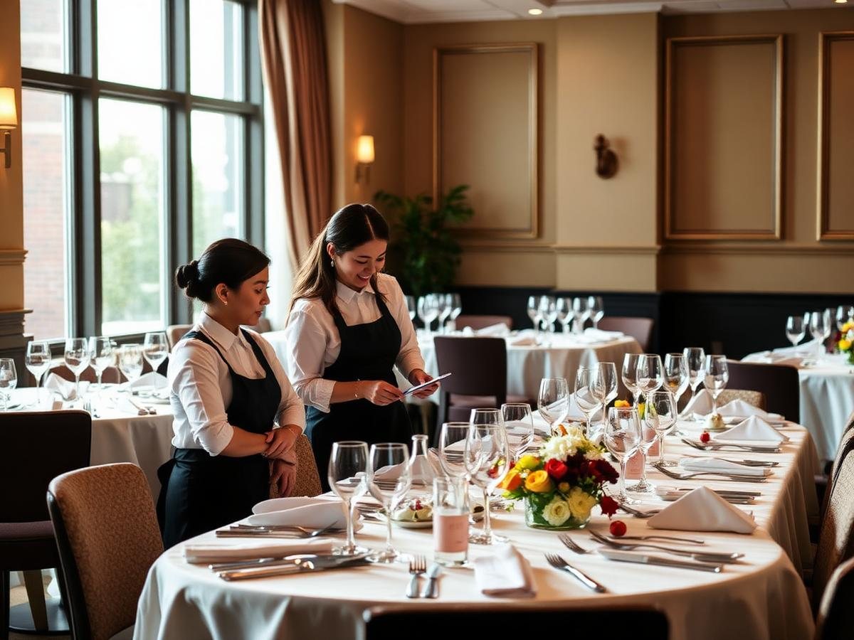 Students running the OUZO student restaurant